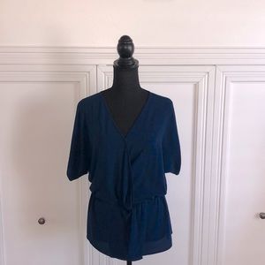 Vince Camuto V-neck peplum blouse